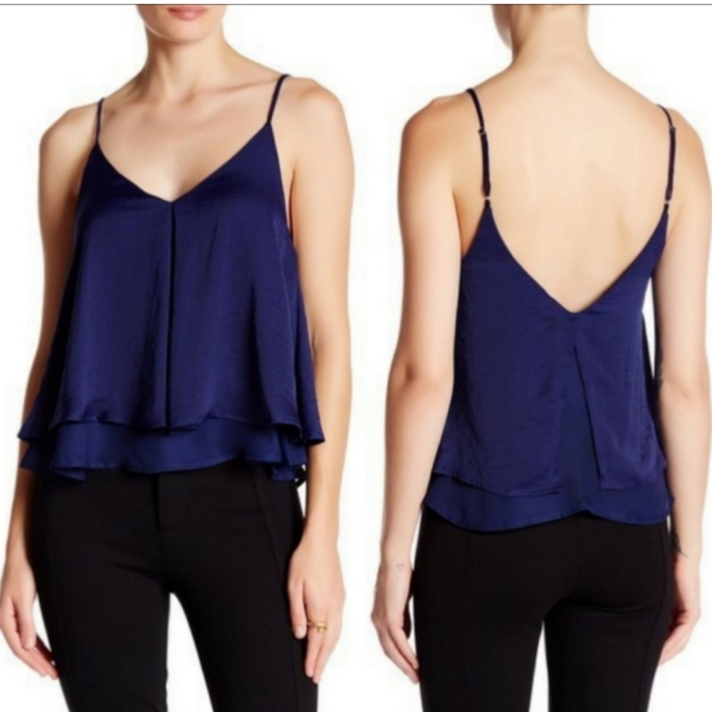 Elegant Navy Blue Women's Top